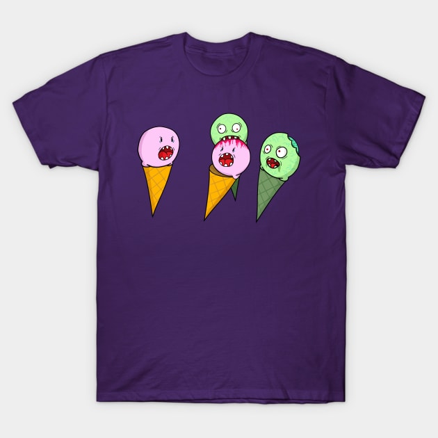 Evening of the Living Ice Cream T-Shirt by GusDynamite